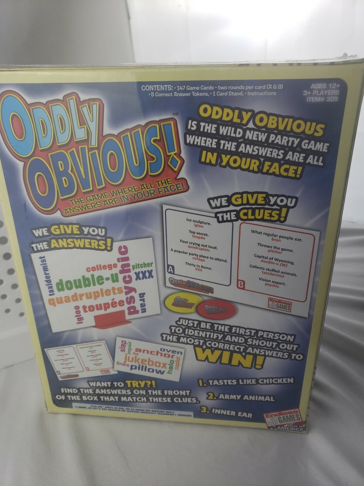 Oddly Obvious! is a family card game by Endless Games New