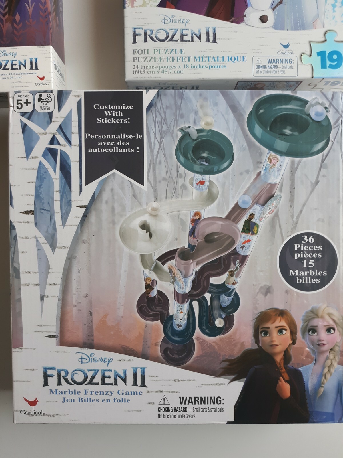 Cardinal Disney Frozen 2 marble frenzy game Bundle with Puzzles