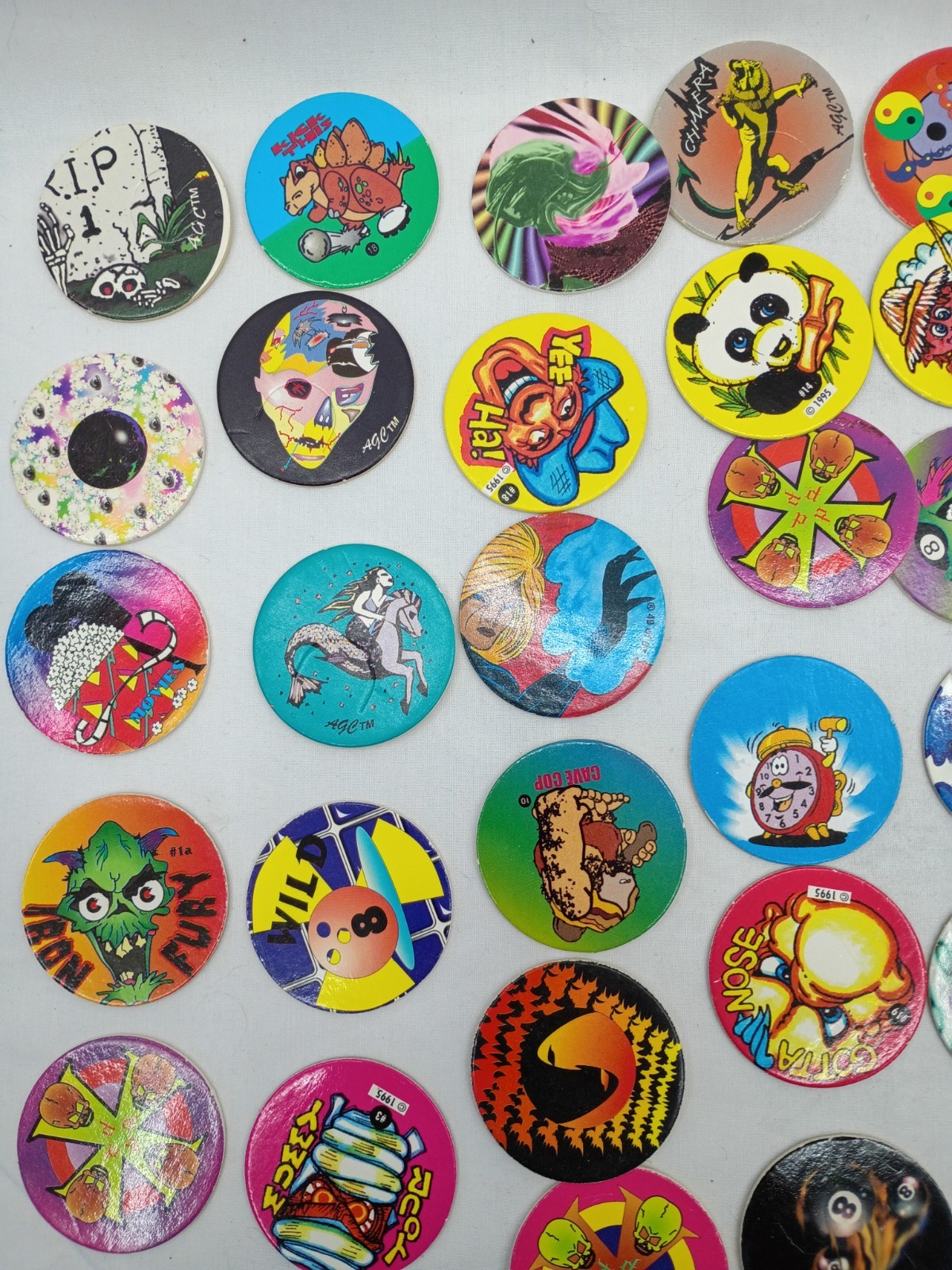 Lot of 220 Pogs / Milk Caps, Vintage 1990s Retro Nostalgia! Mix Take A Look!