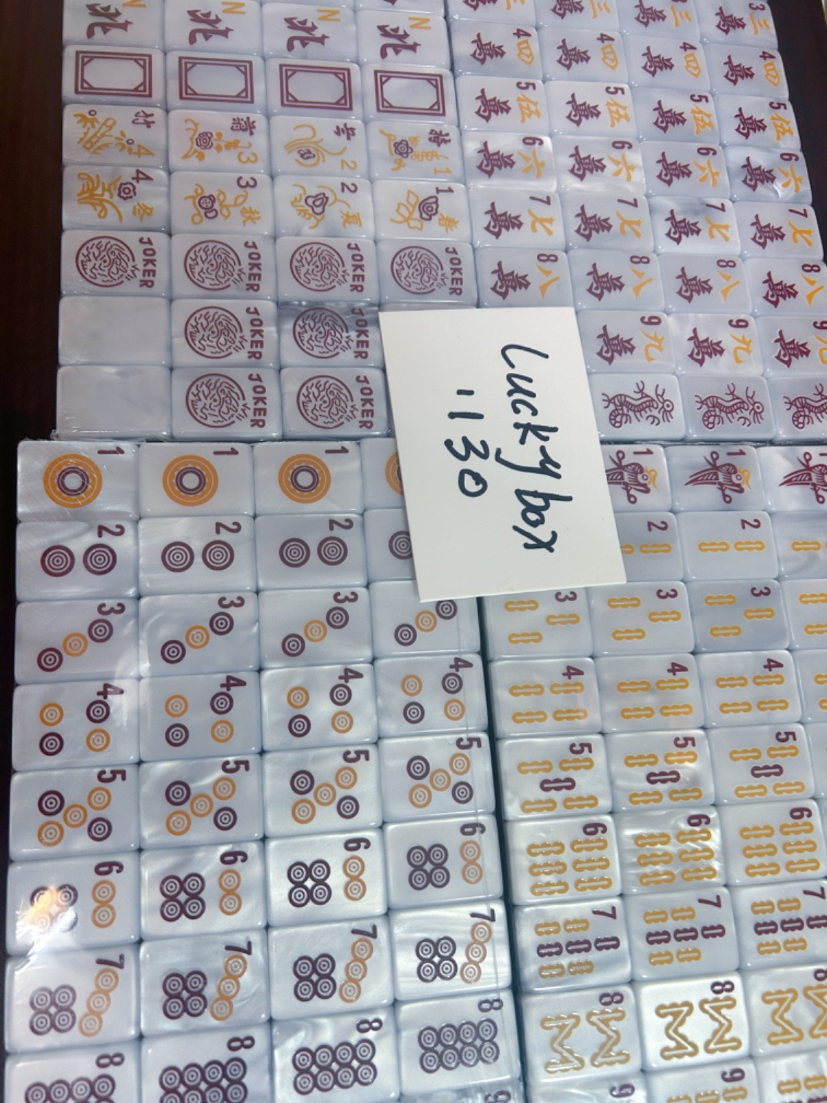 Black pearl light American Mahjong Set, 160 Paris Mah Jong Tiles + storage bag