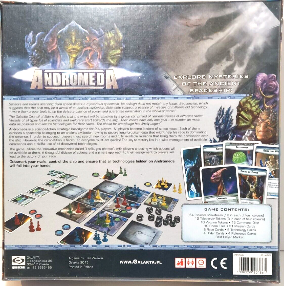 NEW & SEALED 2015 Galakta Andromeda Strategy Interactive Multi-Player Board Game