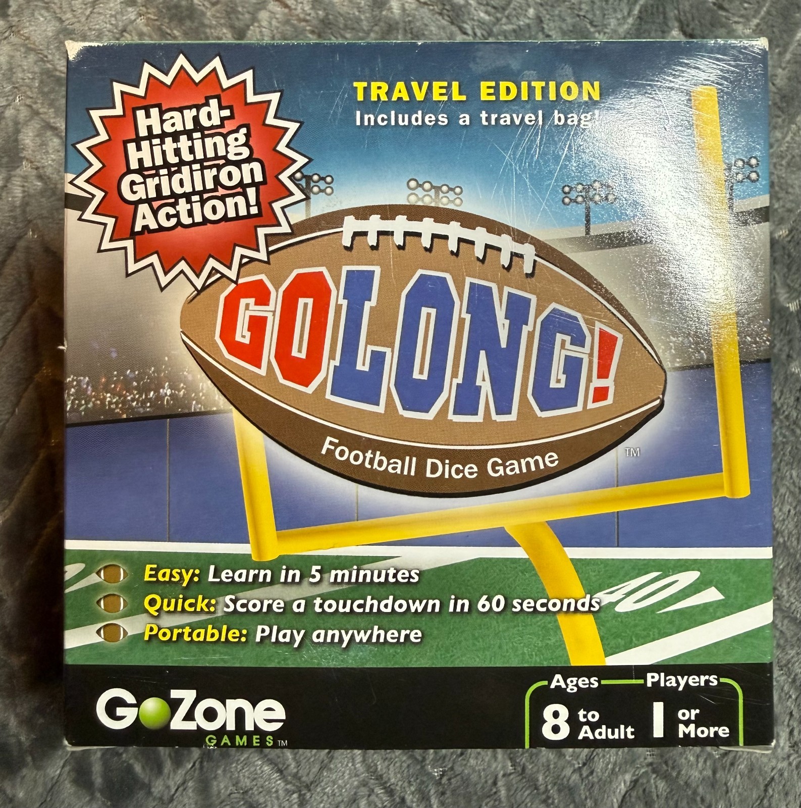 GoLong! Football Dice Game Travel Edition GoZone Games Complete
