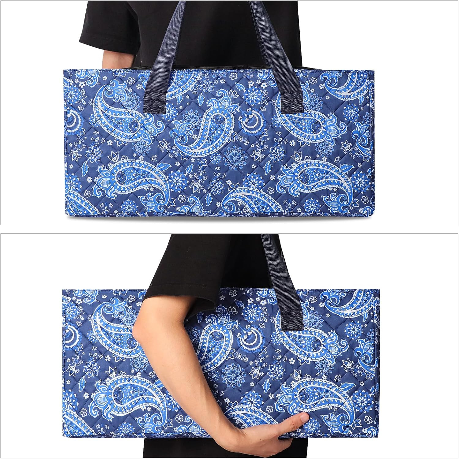 TIASUSAN American Mahjong Game Set, 166 White Tiles, Blue Printed Bag with Entir