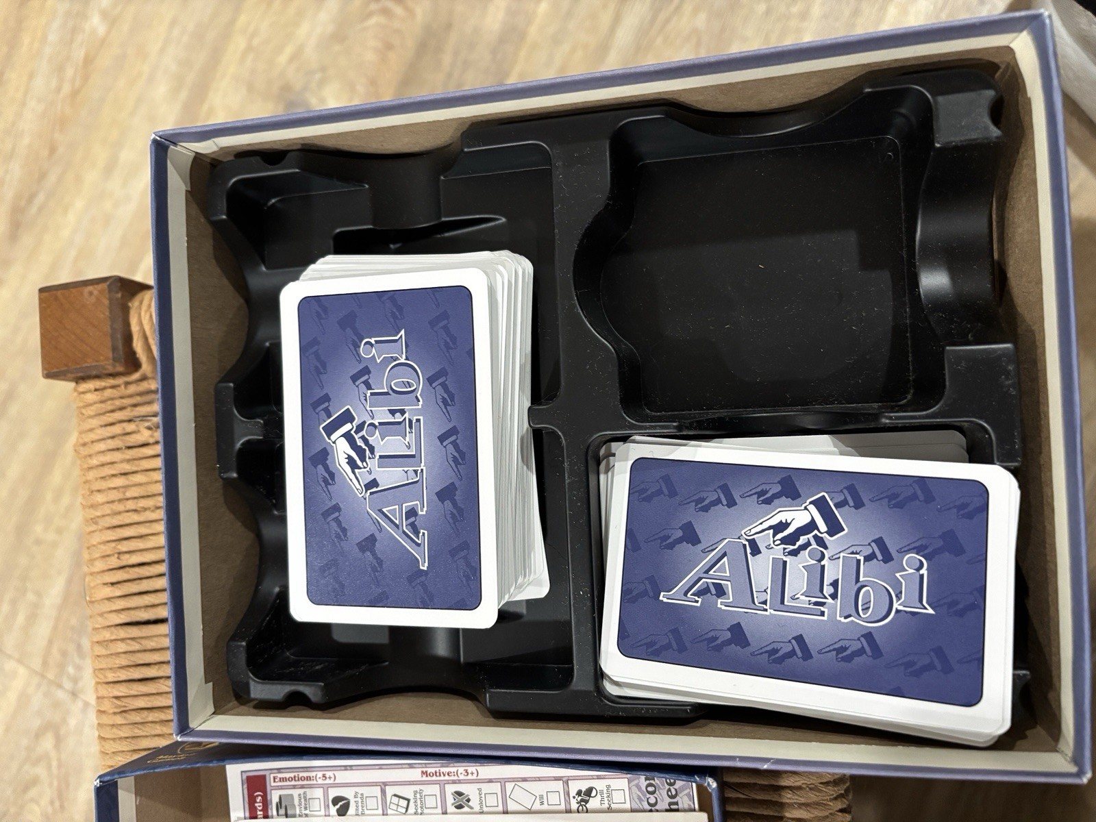 Alibi: The Whodunit Card Game; 2007 Mayfair Games Used Complete