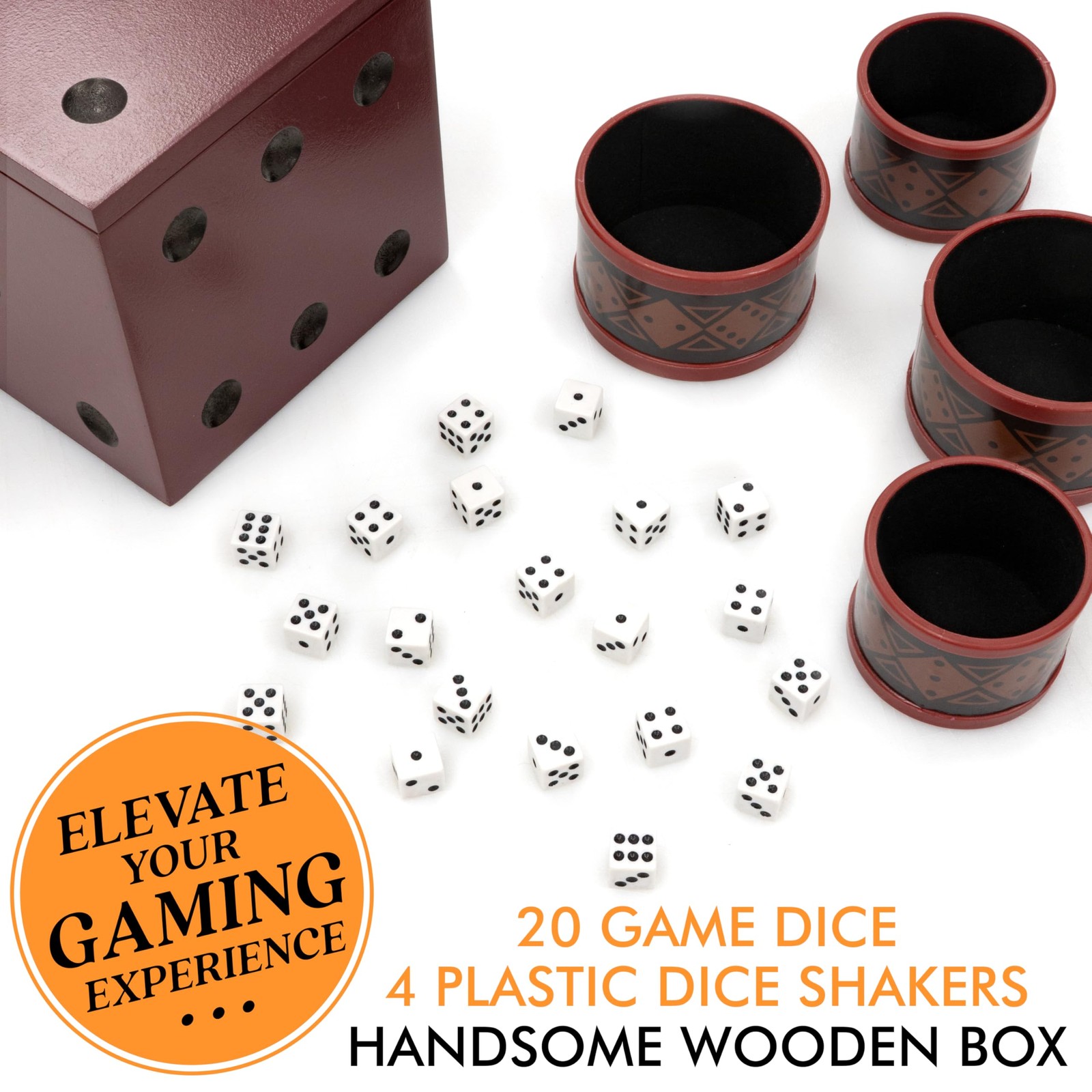 , Liar’s Dice Game Set – The Classic Bluffing Game for 2 to 4 Players – Inclu…