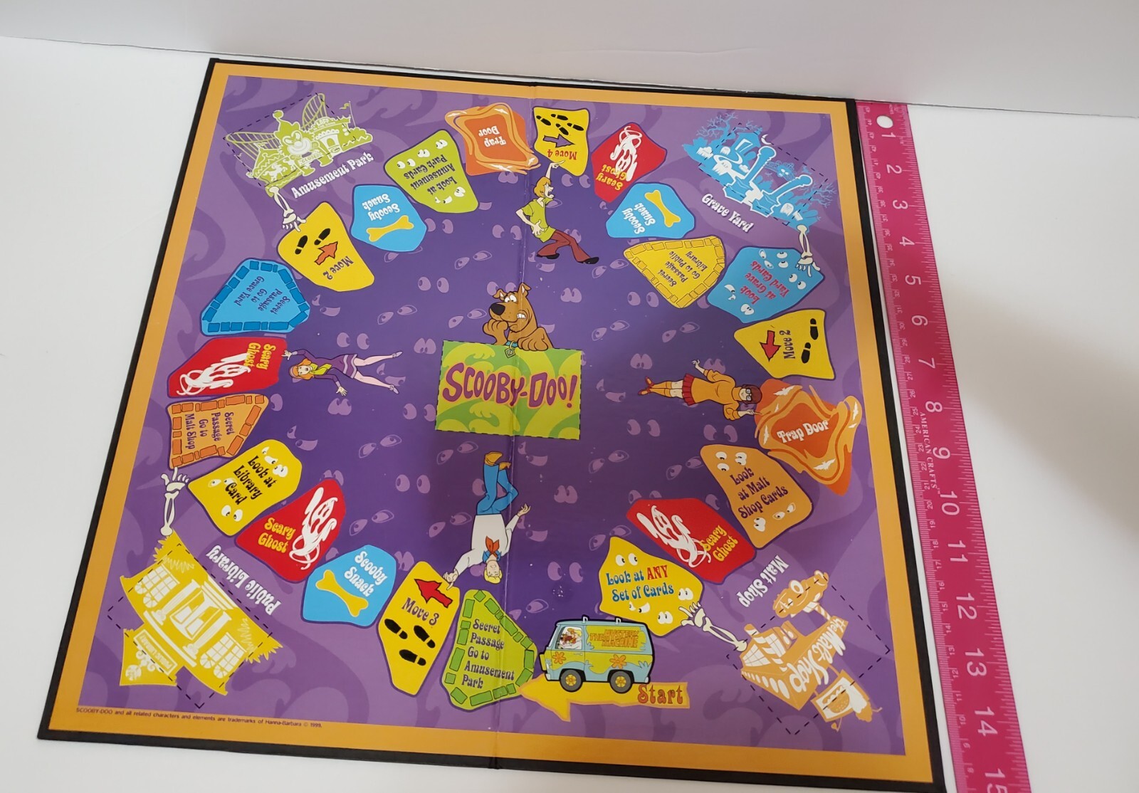 CT1 Scooby Doo Mystery Mansion Board Game 1999 Pressman Cartoon Network Complete