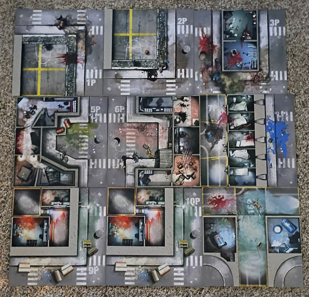 25+ Zombicide Tiles: Core, Prison Outbreak, Toxic City Mall, Angry Neighbors