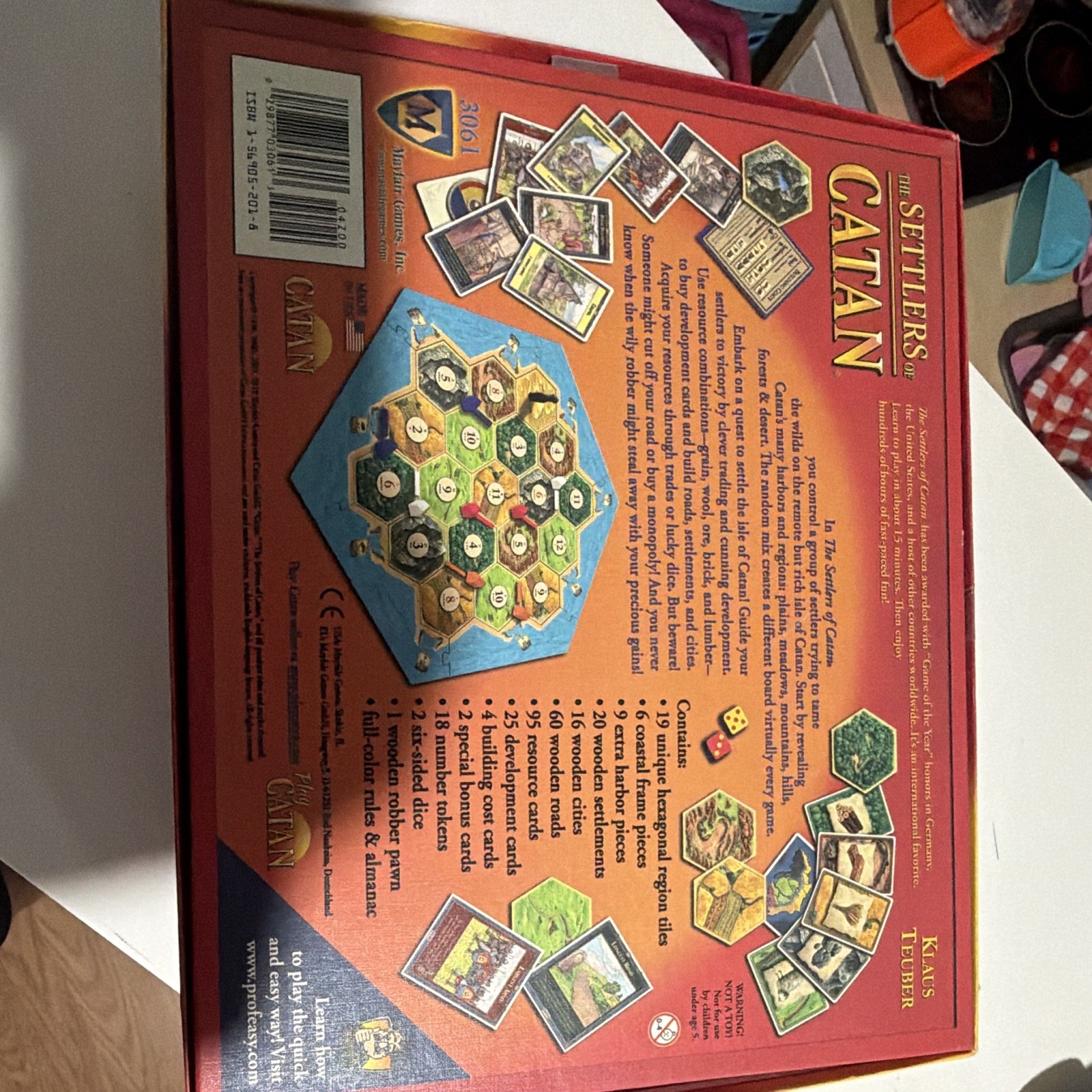 Mayfair Games The Settlers of Catan Board Game w/ Cards, Dice (2002)