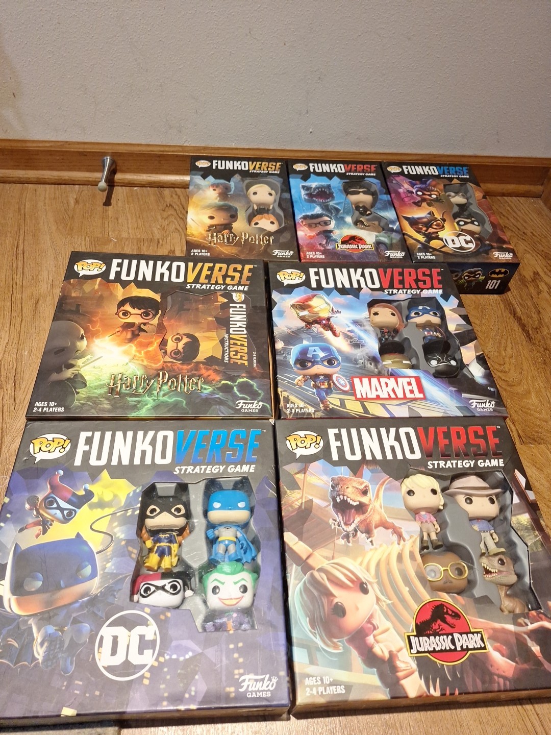 Funko Funkoverse Strategy Game Lot Harry Potter Jurassic Park DC Marvel