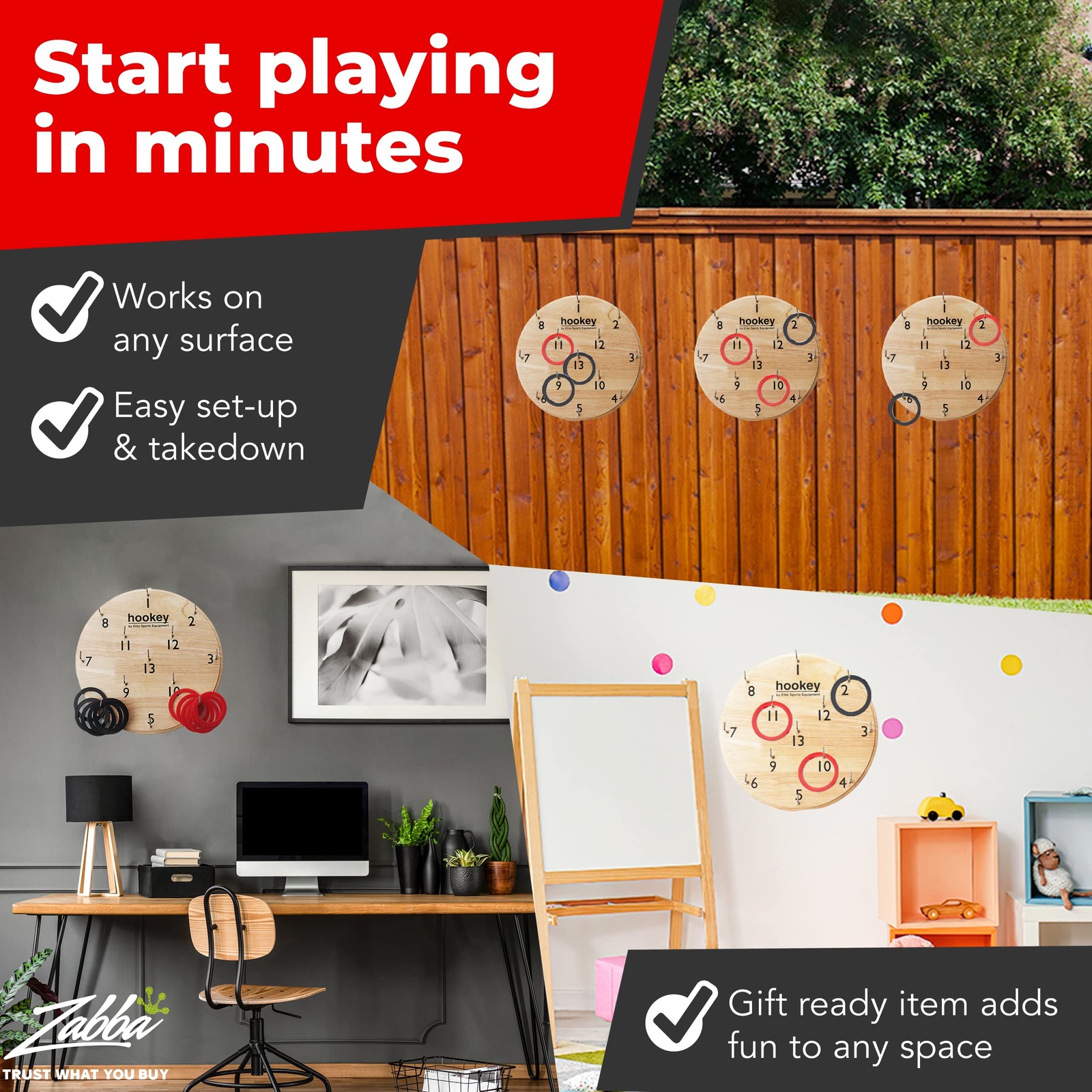 Elite Sportz Ring Toss Games for Adults & Kids – Wall Games for Indoor & Outdoor
