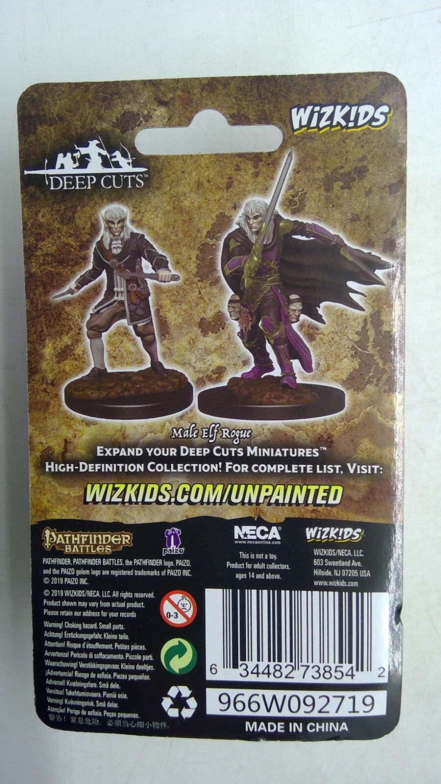 PATHFINDER BATTLES MINIATURE ~ MALE ELF ROGUE HD