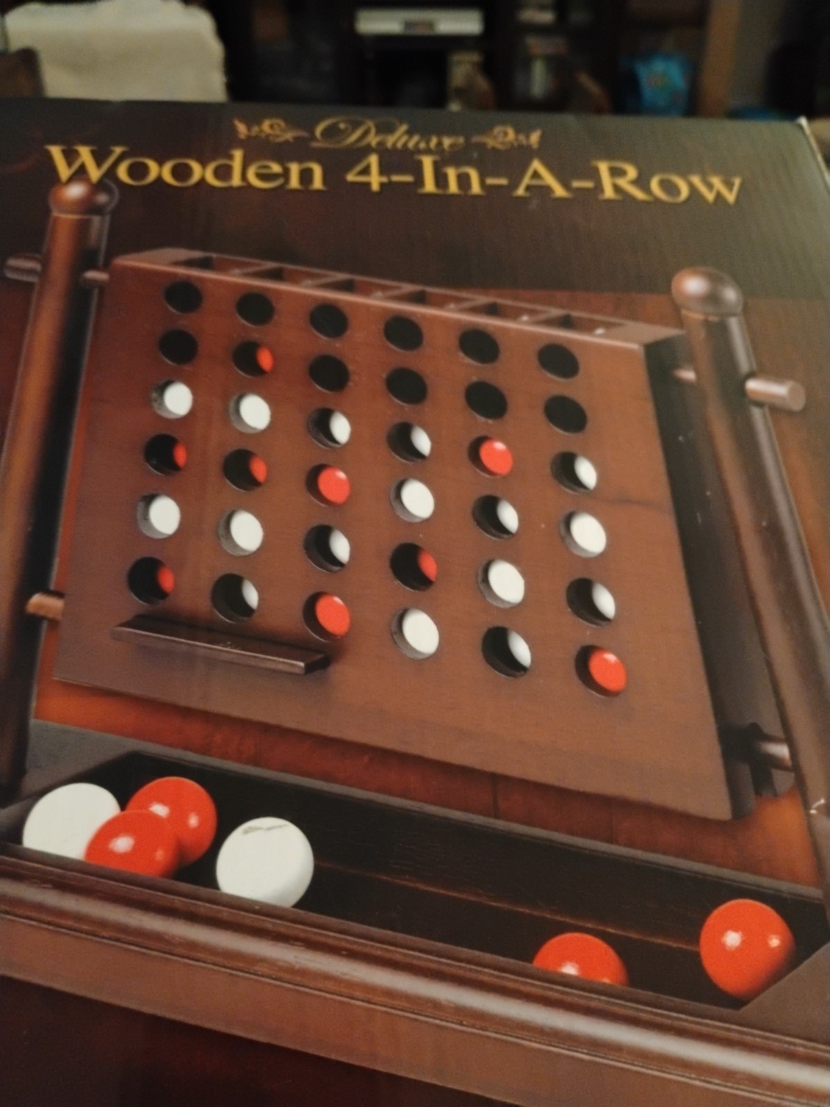 Toy- Excalibur- Deluxe Wooden 4 In A Row