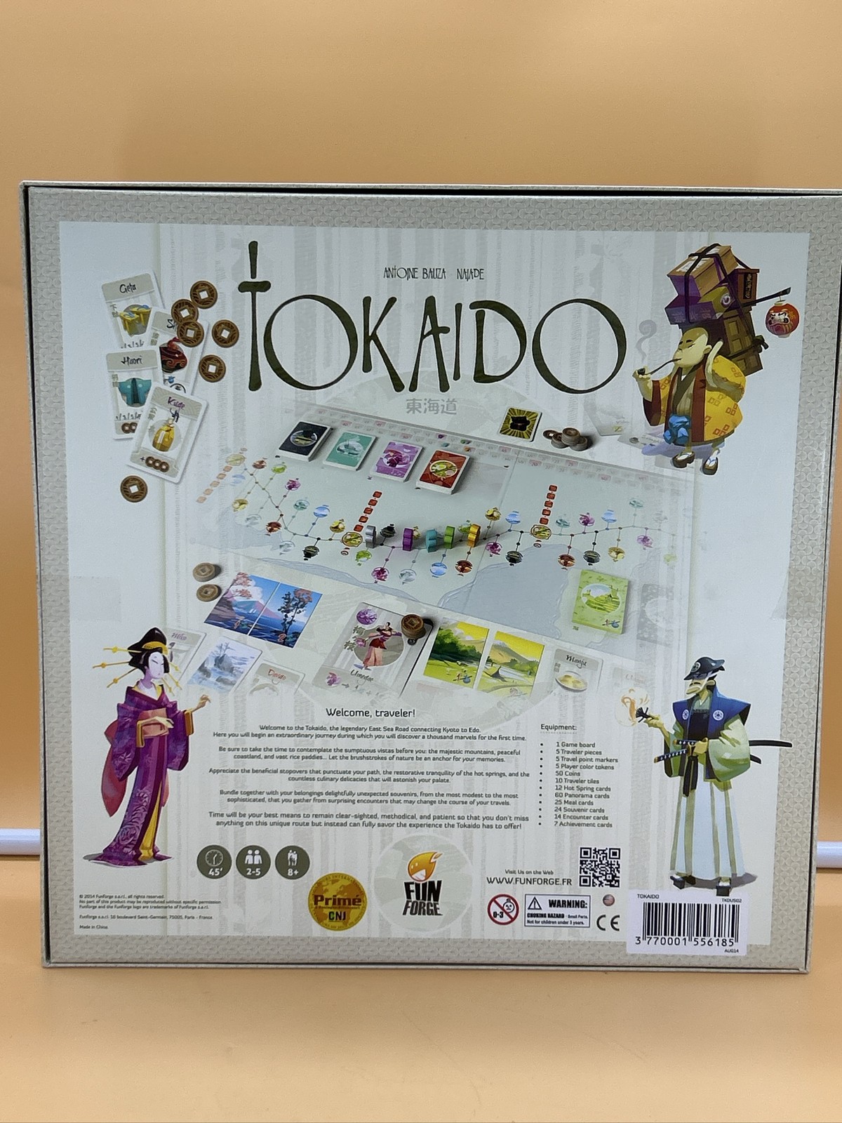 Tokaido Board Game Fun Forge Antoine Bauza Japanese Strategy. COMPLETE. All pcs.