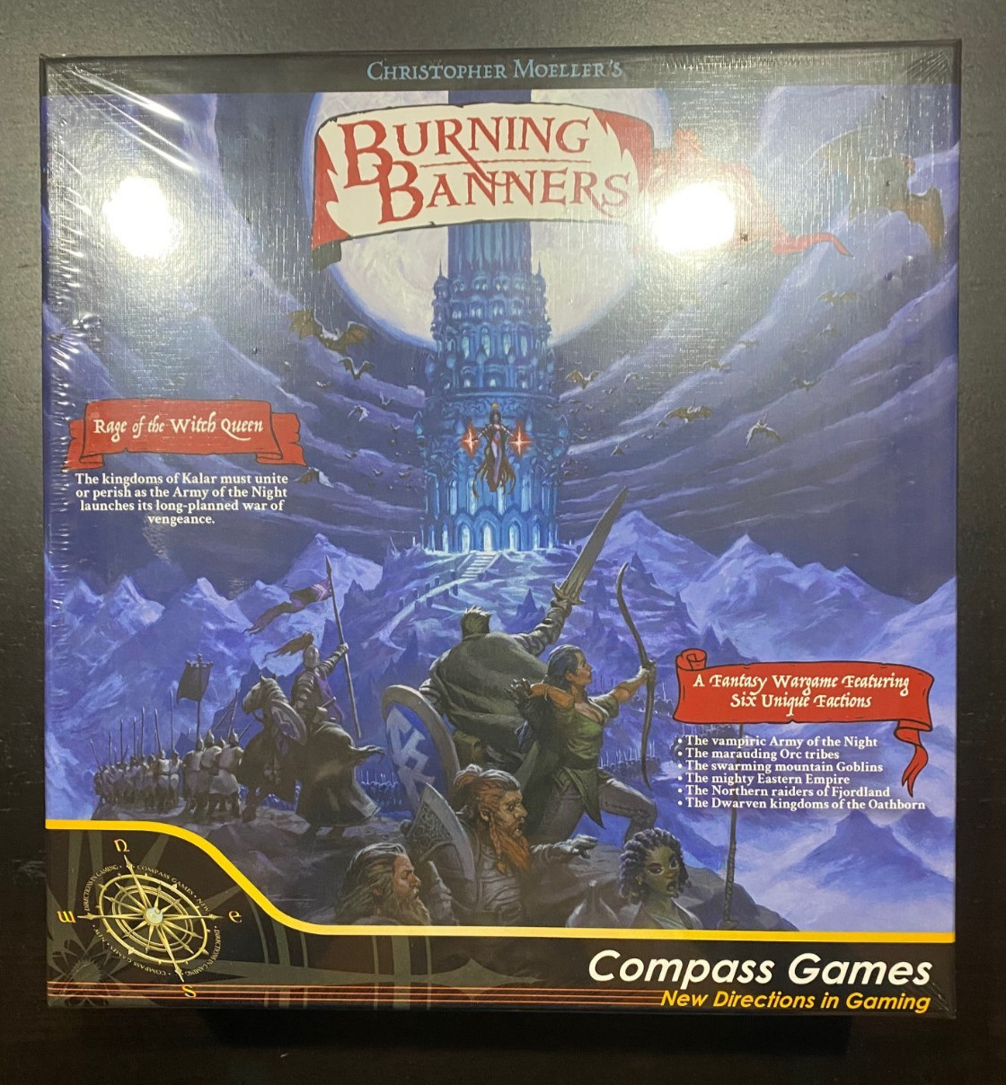 NEW! Compass Games Burning Banners: Rage of the Witch Queen – Factory Sealed!