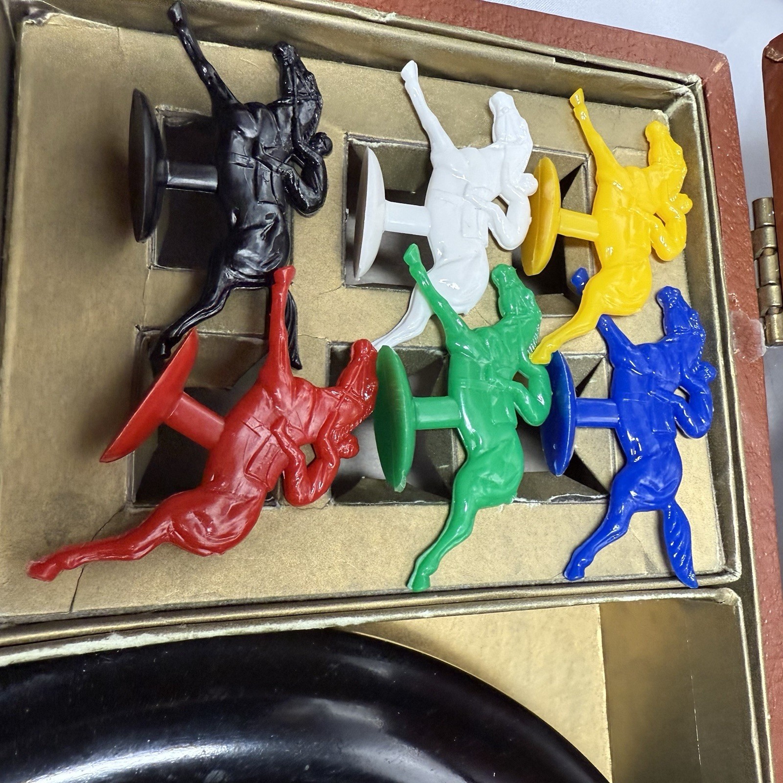 Vintage Game Casino Roulette Chess Chips Horse Racing Derby Set H. BARON CO.