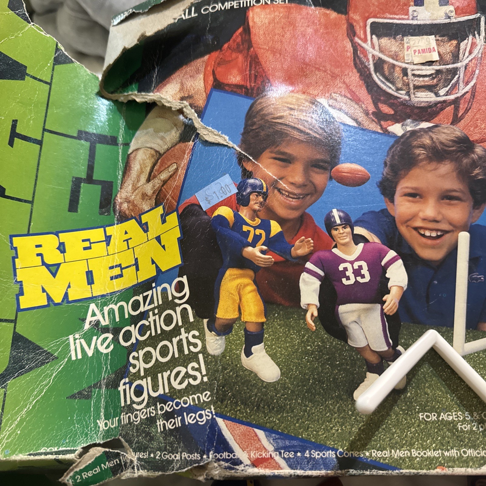 Real Men Deluxe Football Competition Set Board Game Vintage 1986 Mattel Toy