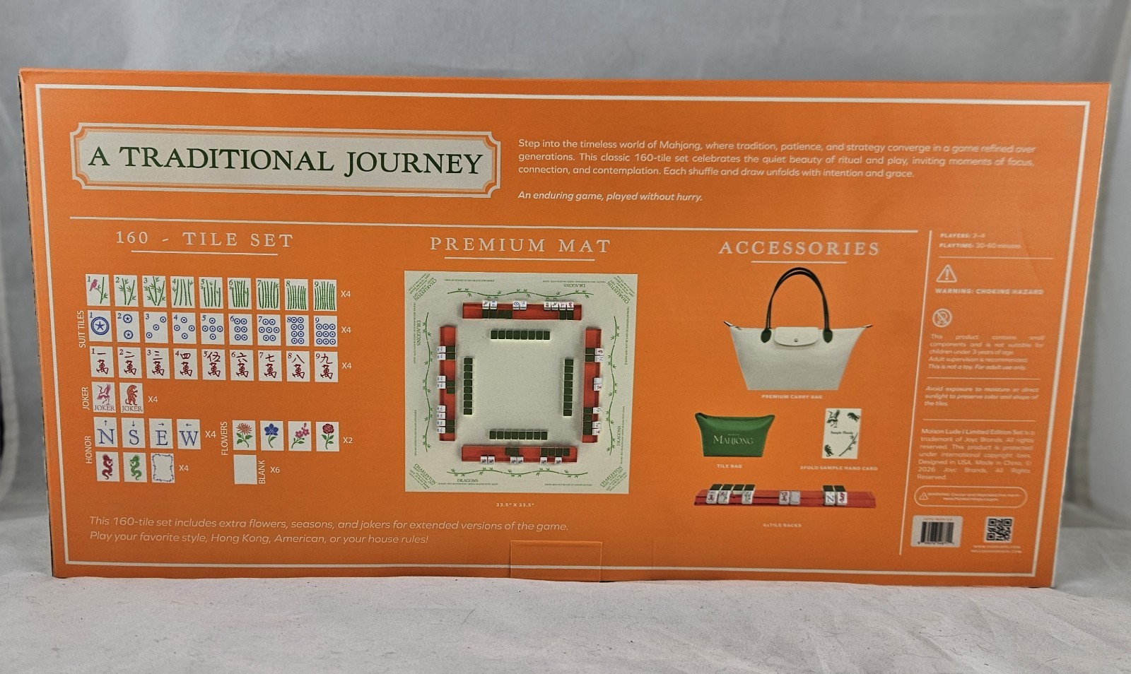 Maison Lude Mahjong Limited Edition 160 Tile Set With Mat & Accessories New Box