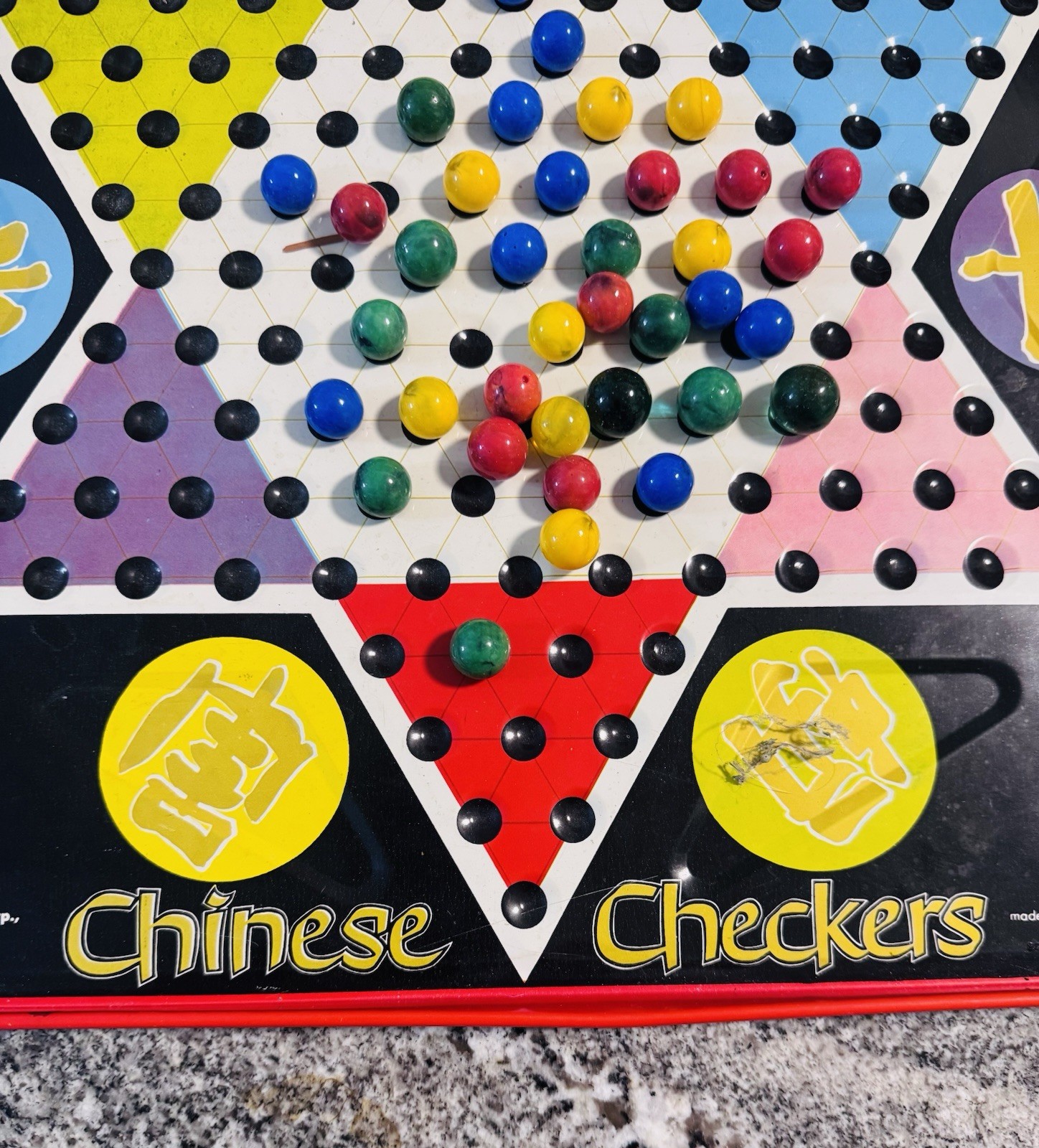 VINTAGE MARBLES from 50’s and 60’s and Chinese checker board with some pieces