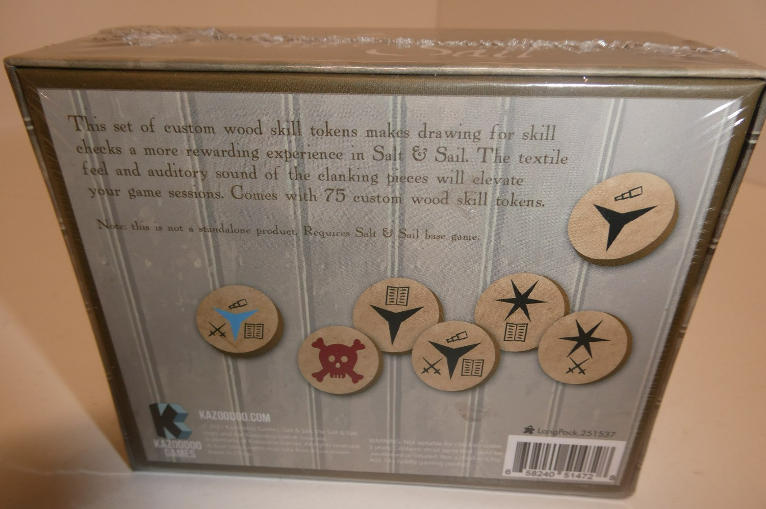 2021 Kazoodoo Games (Board Game 75 Wood Skill Tokens) – Salt & Sail NEW! 251537