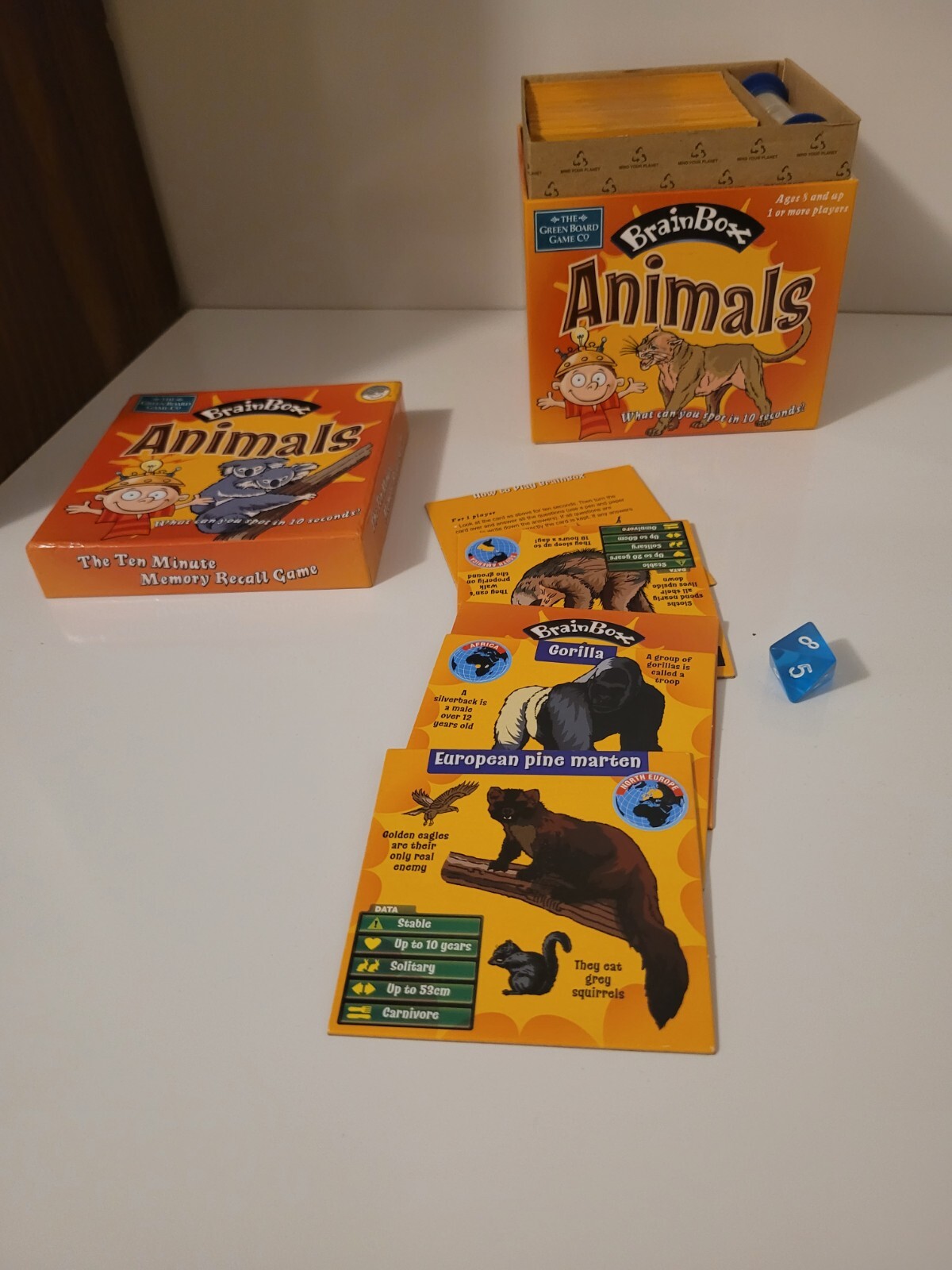The Ten Minute Memory Recall Game, Brainbox Animals
