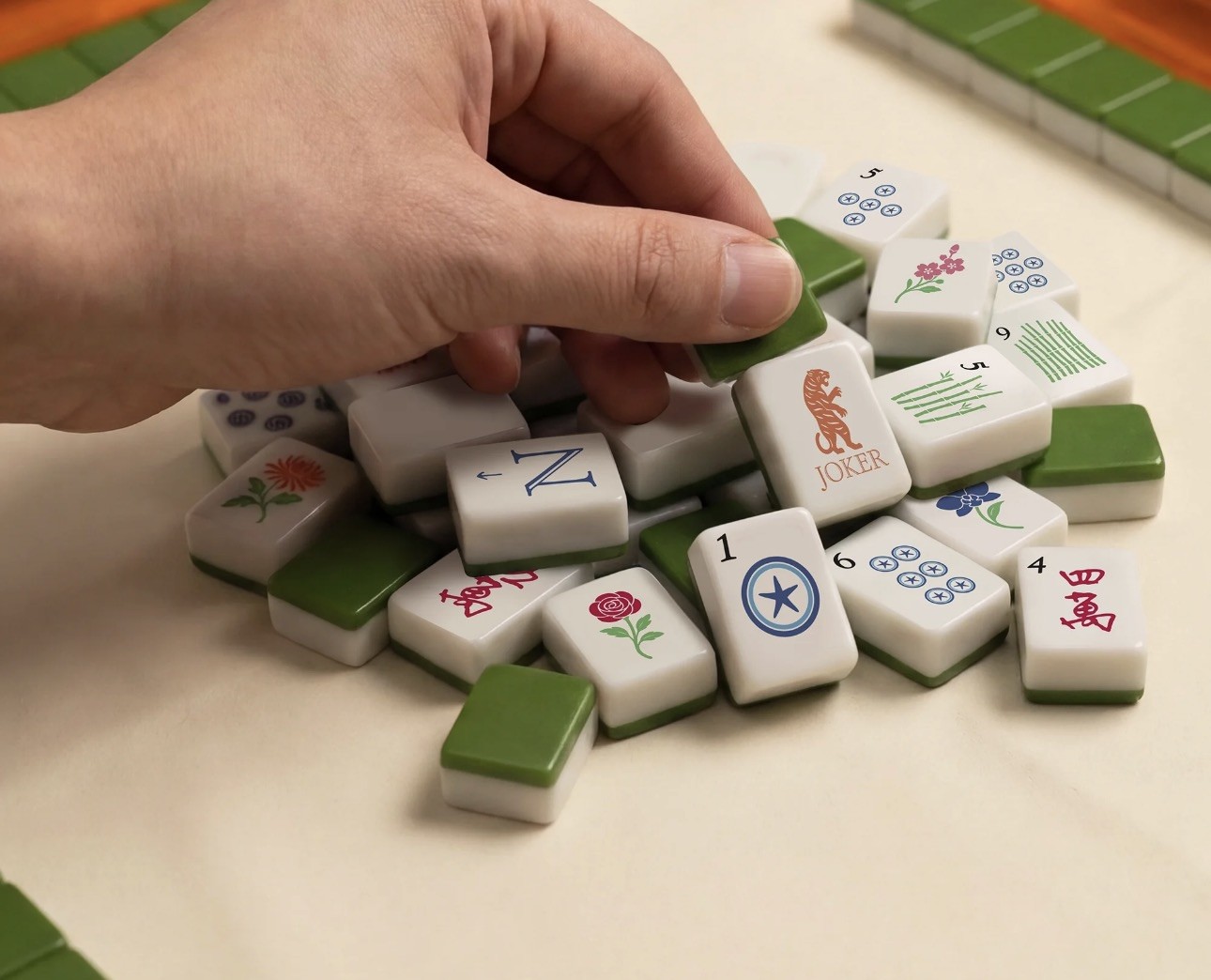Maison Lude Mahjong Limited Edition 160 Tile Set Premium Mat, Leather Bag SEALED