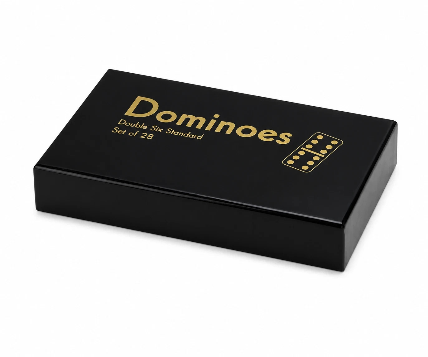 Dominoes Double 6 Six Standard Size Black Tile Game Set New