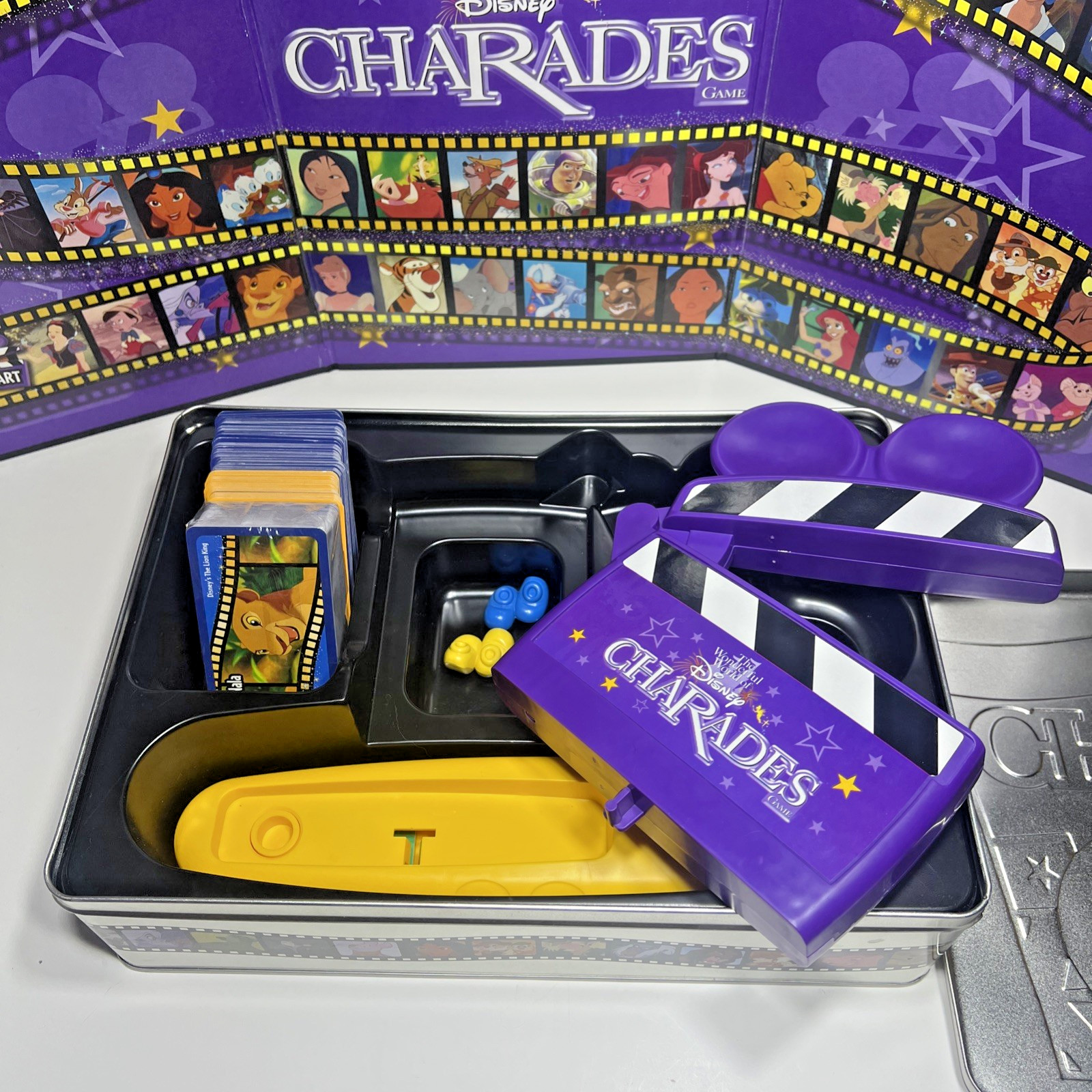 Mattel – The Wonderful World of Disney Charades Game – Vintage 1999 Tin Complete