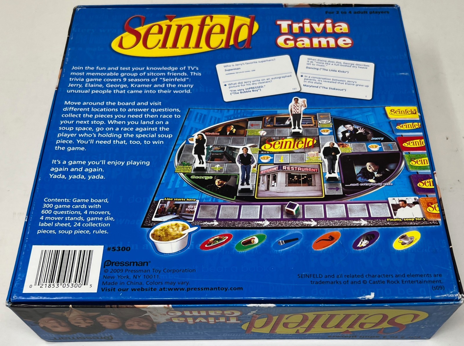 Seinfeld Trivia Board Game – 2009 – Pressman – 100% Complete