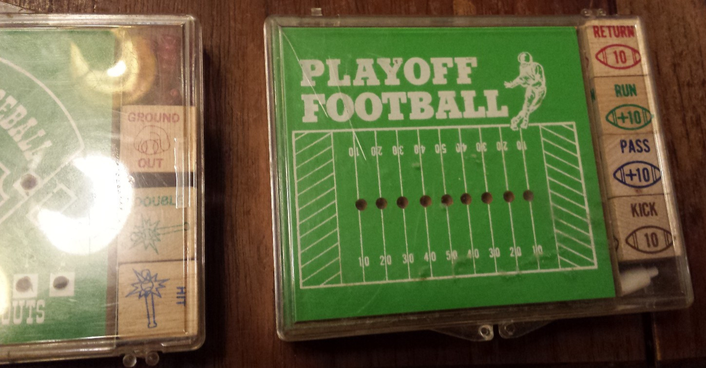 Playoff Football & Playoff Baseball -2 Dice games by Crestline MFG