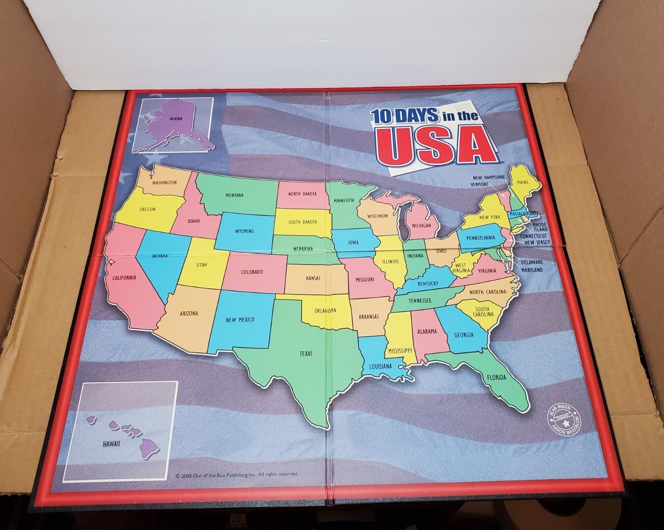 10 Ten Days in the USA Board Game 2004 By Out of The Box Games – 100% COMPLETE!
