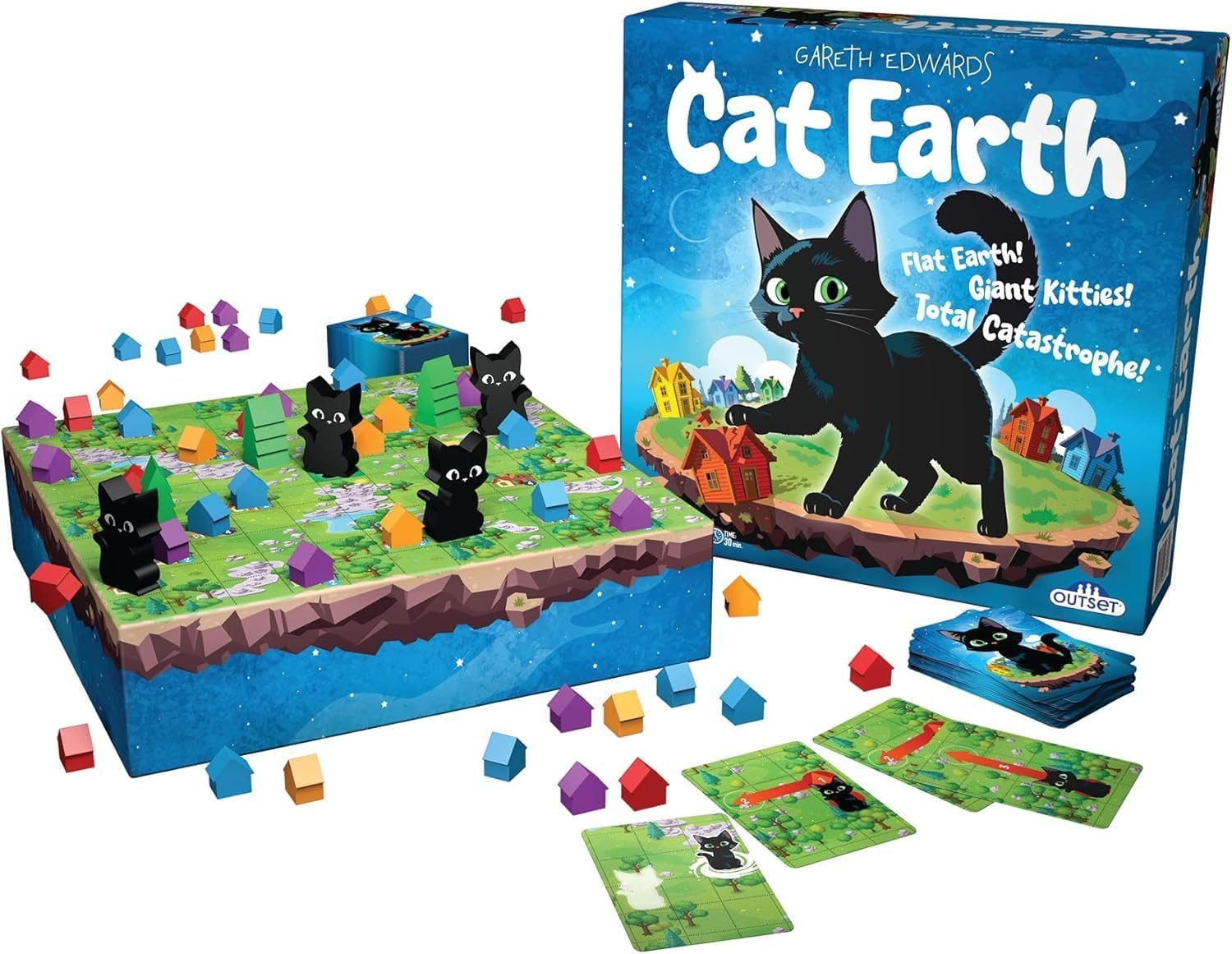 Cat Earth – Light Strategy Family Board Game – 2 to 4 Players Ages 8 and Up