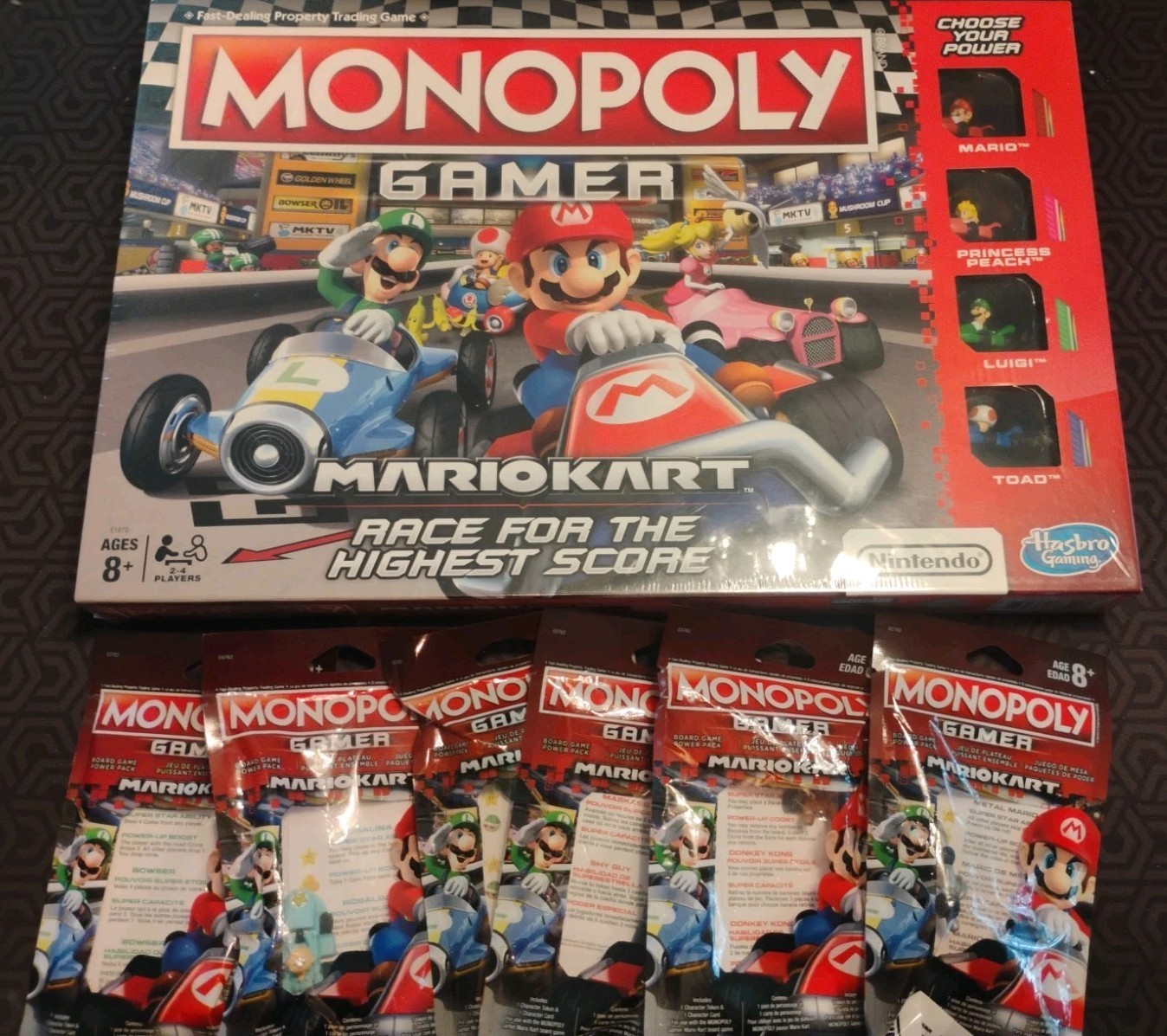 Monopoly Gamer – Mario Mart – All 6 Power Packs – New and Sealed