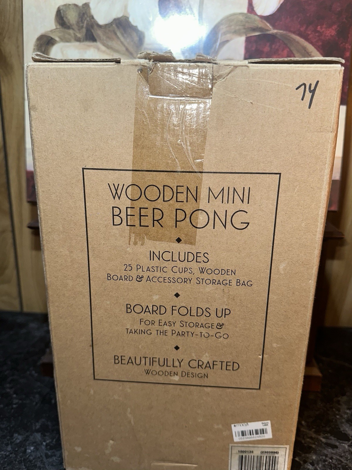 WOODEN MINI BEER PONG PARTY GAME BY STUDIO MERCANTILE
