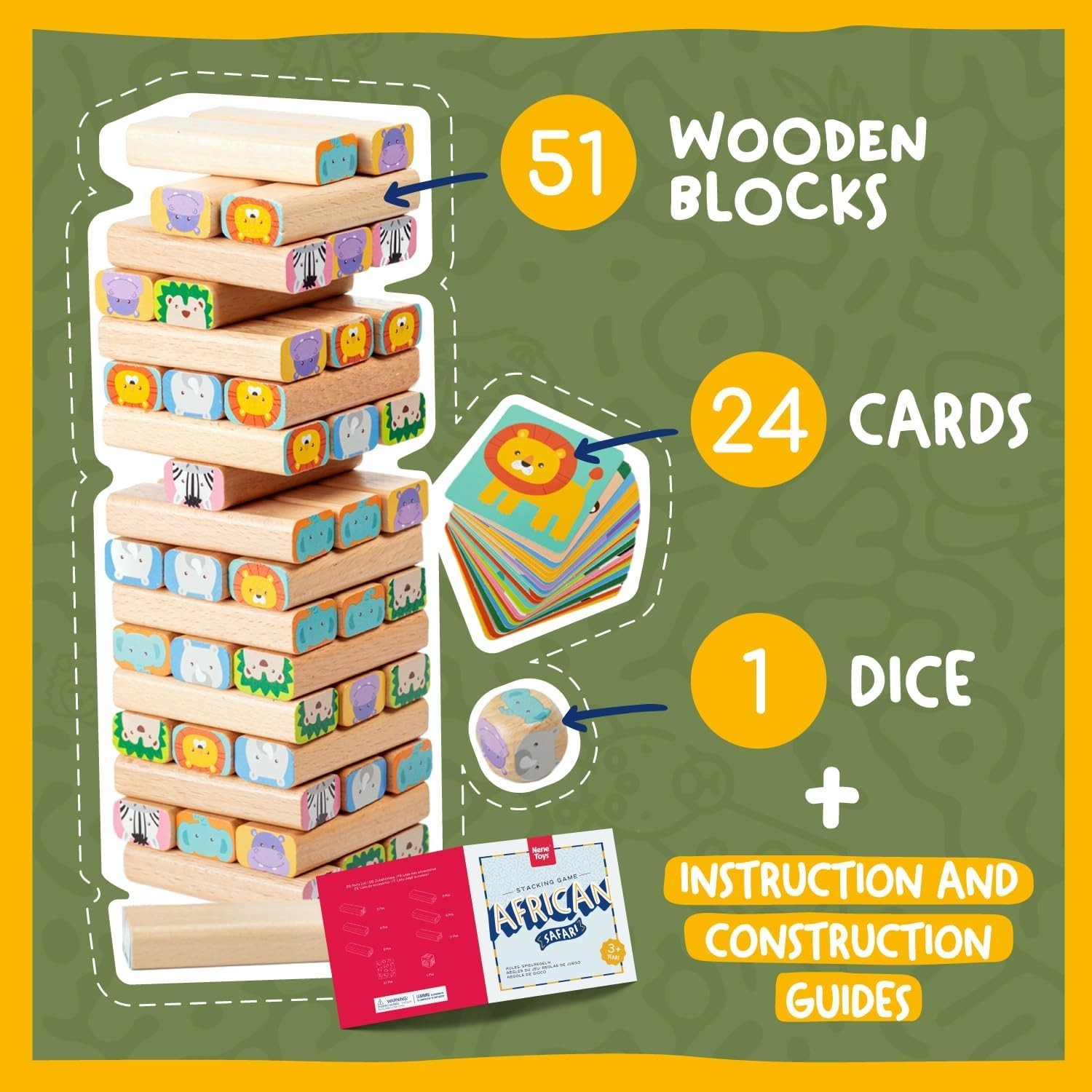 Kids Safari Stacking Game, Develops Problem Solving and Coordination Skills