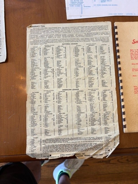 Vintage APBA Baseball complete game set & cards 1977 Season 26 Teams & EXTRAS