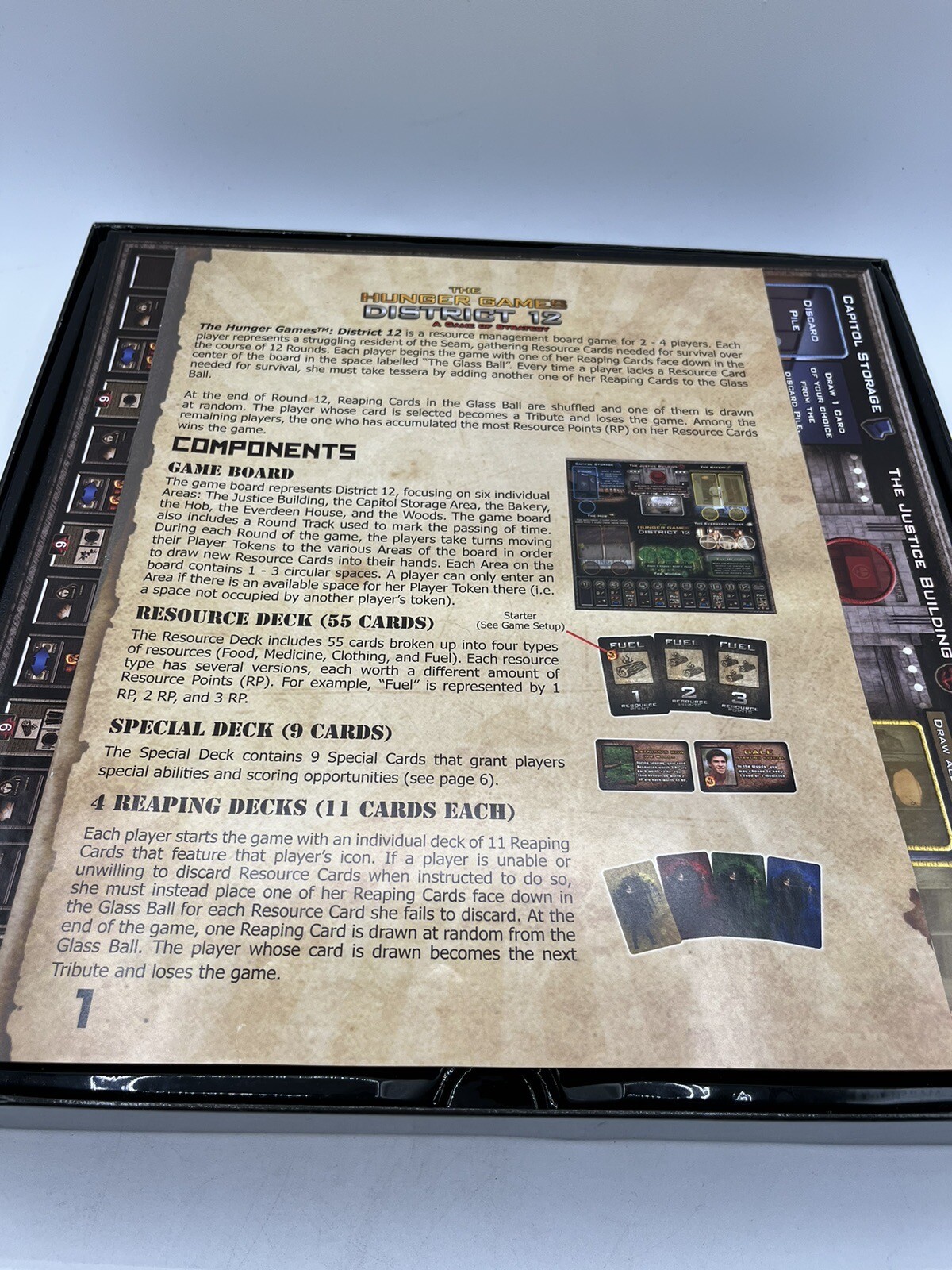 The Hunger Games District 12 Strategy Board Game Complete 2012 Neca Wizkids