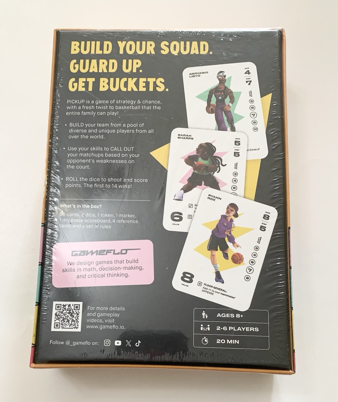 New Gameflo Pickup Basketball Card Game Ages 8+ 2–6 Players Sealed