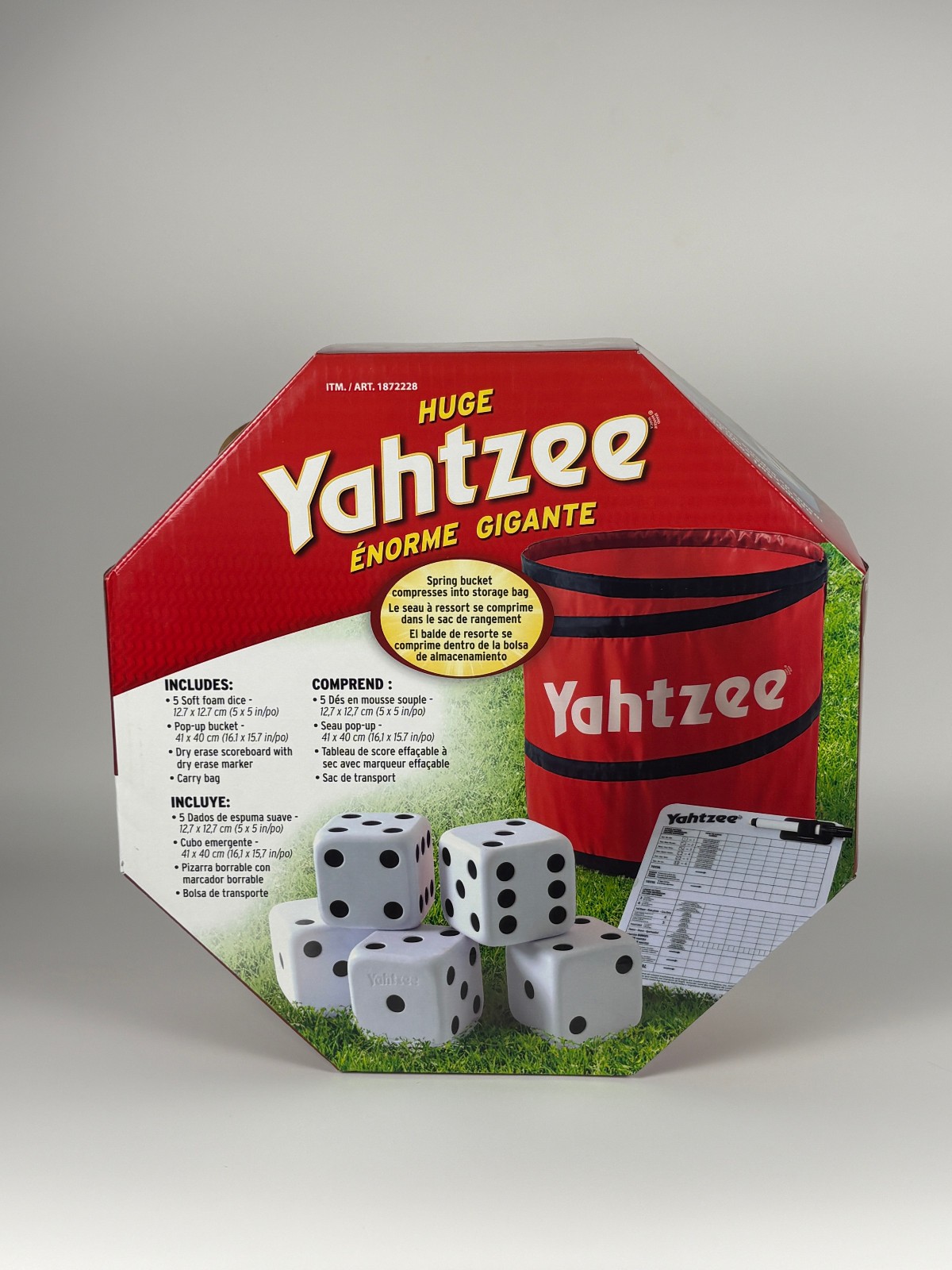 Huge Yahtzee Giant Dice Game Set, Outdoor/Indoor, Lawn Yard, Family Party Fun