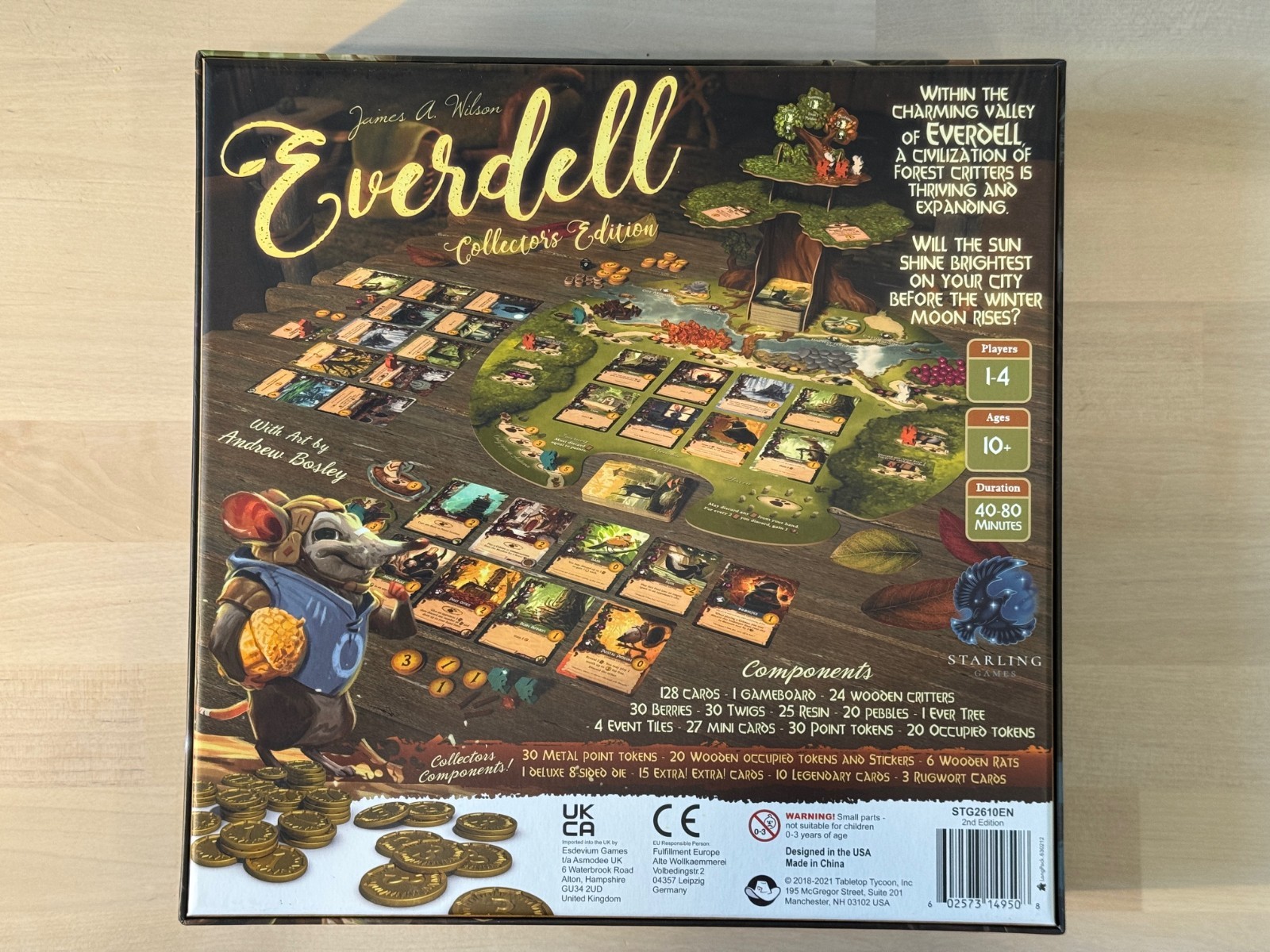 Everdell + Spirecrest Collector’s Editions Board Game Complete Starling