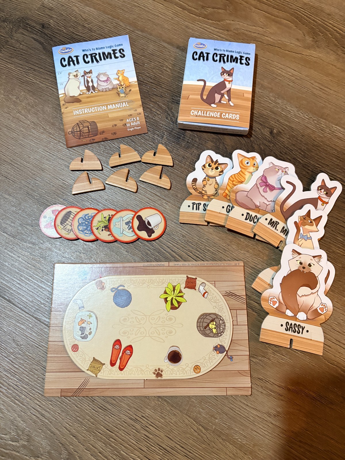 Cat Crimes Who’s to Blame Logic Game Thinkfun Problem Solving Challenges Mystery