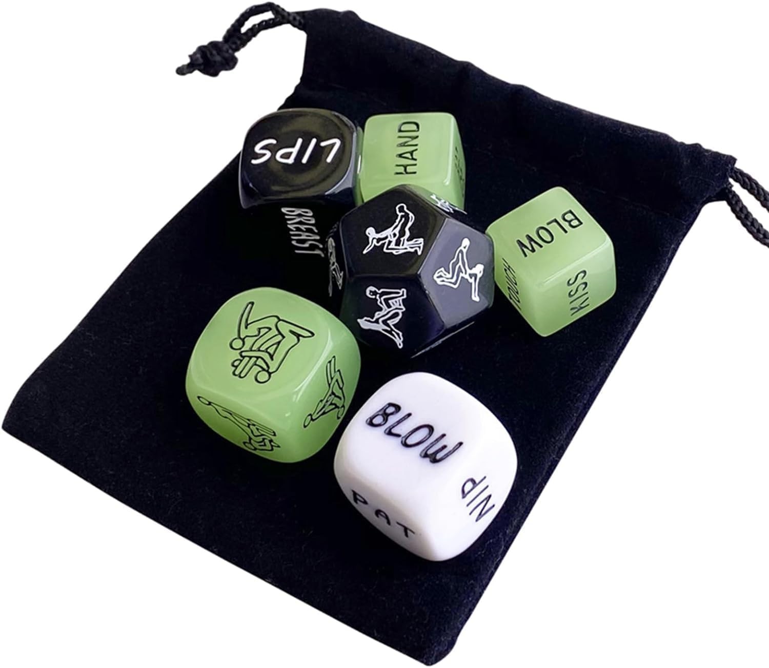 Sex Gaming Dice for Couples Naughty Dice with Sex Positions 6 PCS Sex Play Di…