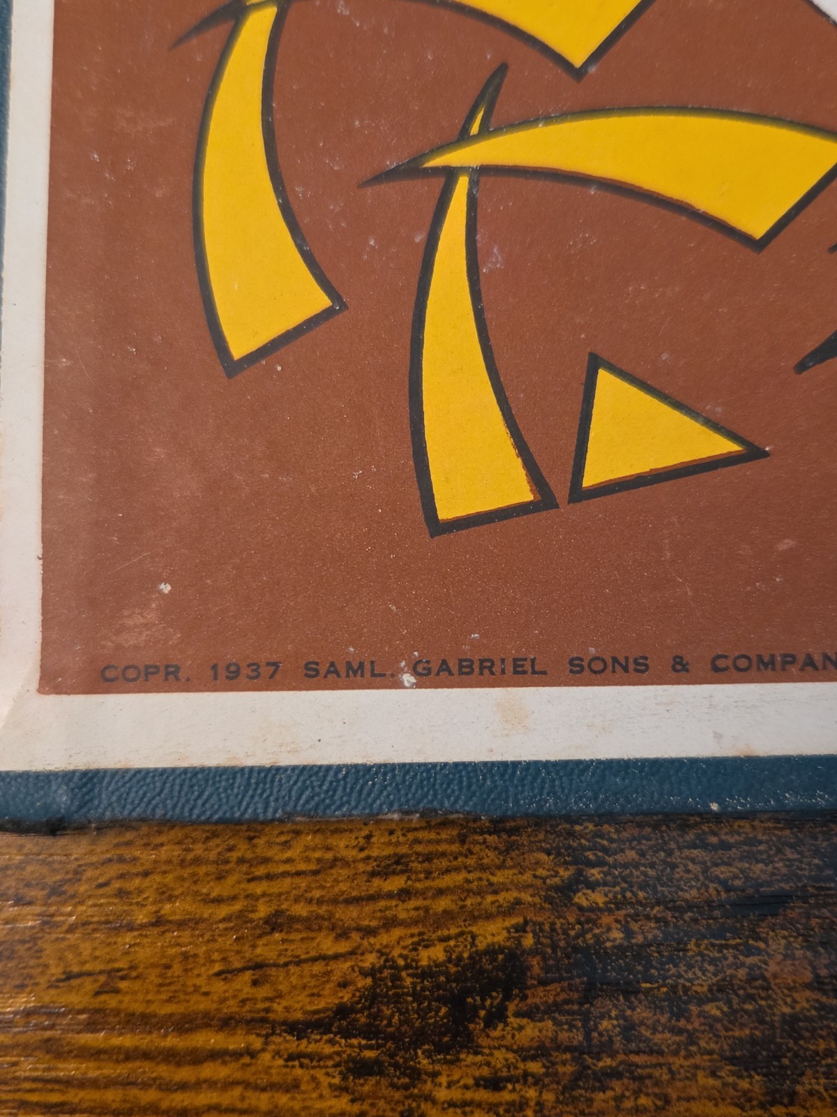 1937 Xhing Gong OrientalCheckers Board Saml Gabriel Sons And Company -Board Only
