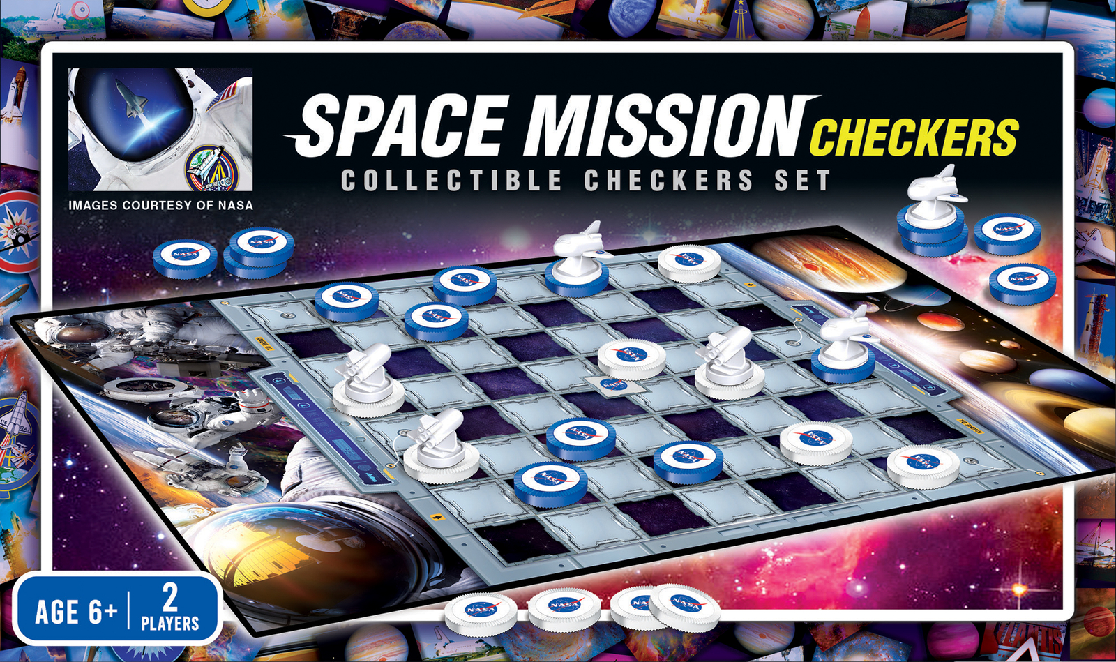 MasterPieces – Space Mission – Checkers Board Game