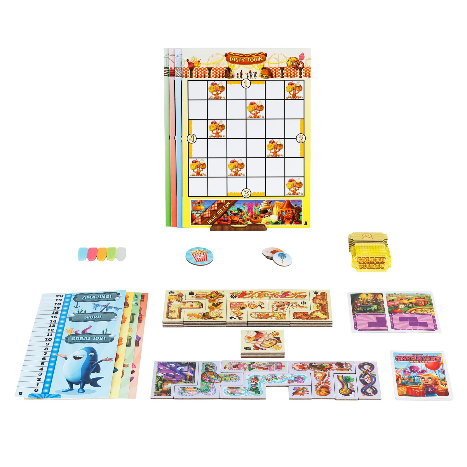 My First Theme Park Board Game for Ages 5+- Build an Amusement Park with Cute…