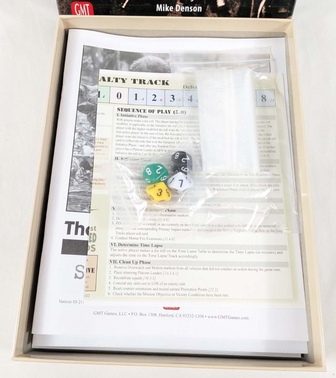 THE LAST HUNDRED YARDS War Board Game UNPUNCHED Open Box GMT 2019