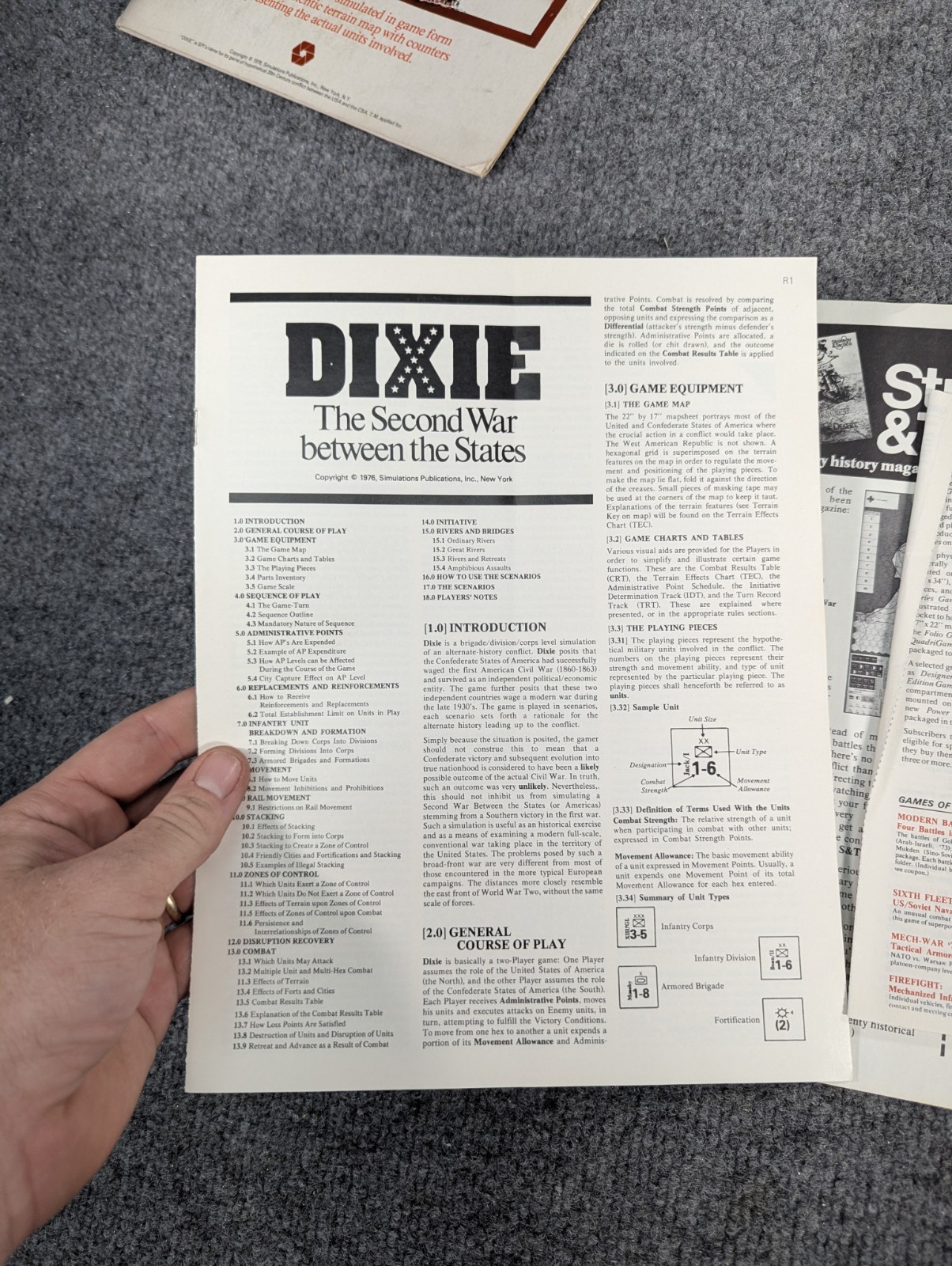 SPI-Strategy & Tactics-Dixie:the Second War Between the States 1937-Folio Series