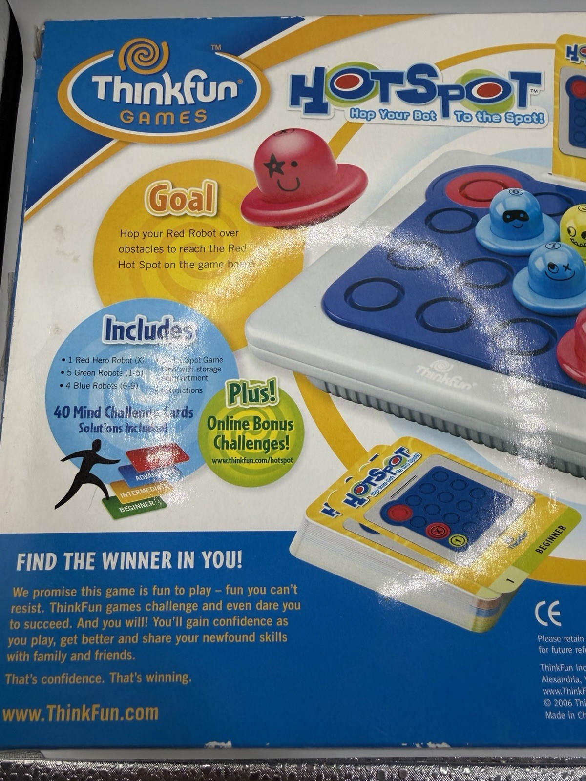 ThinkFun Hot Spot Game Complete 40 Challenges Logic Puzzle Game Ages 8+