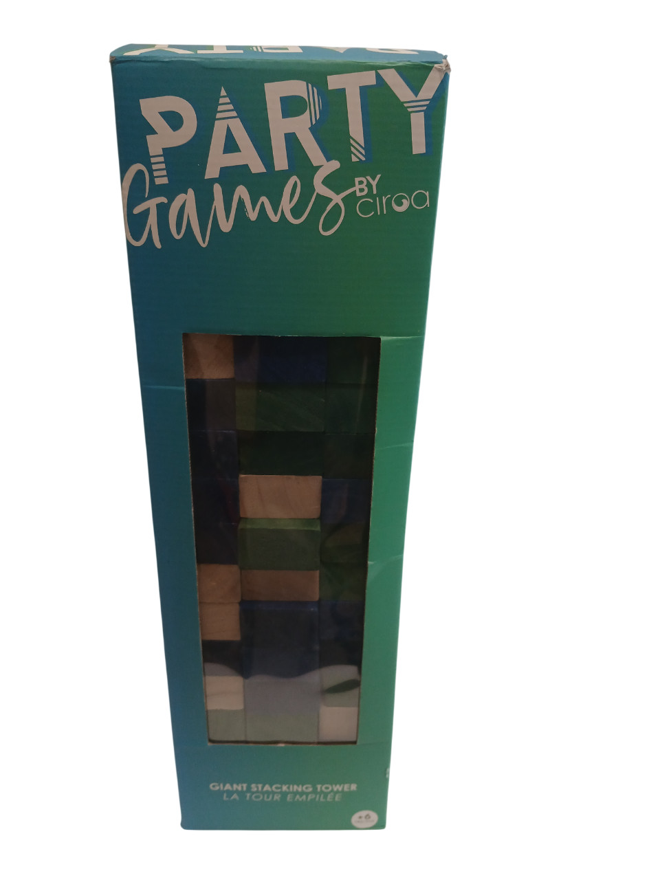 Giant Stacking Tower Game 51 Colorful Wooden Blocks Ciroa Party Games