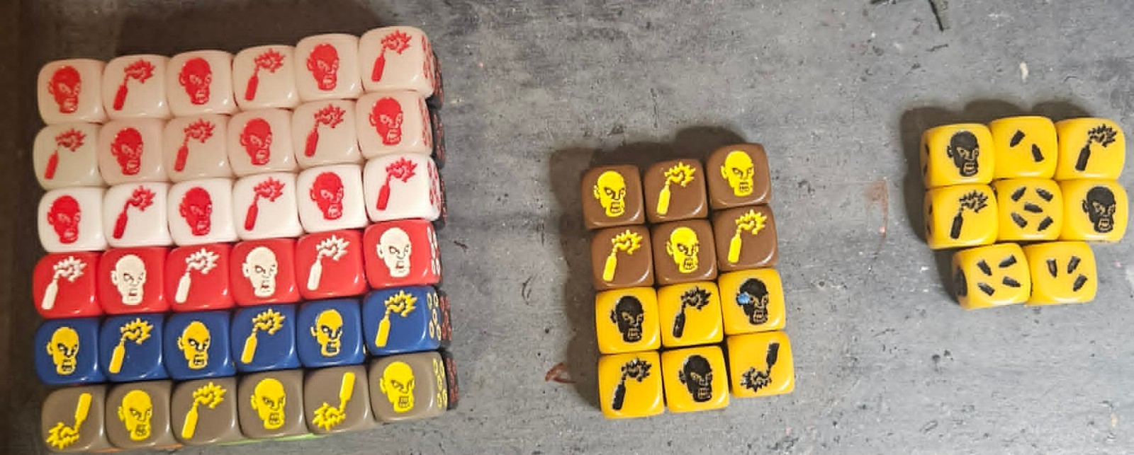 92 Zombicide Dice – 15 Sets (including rare sets)
