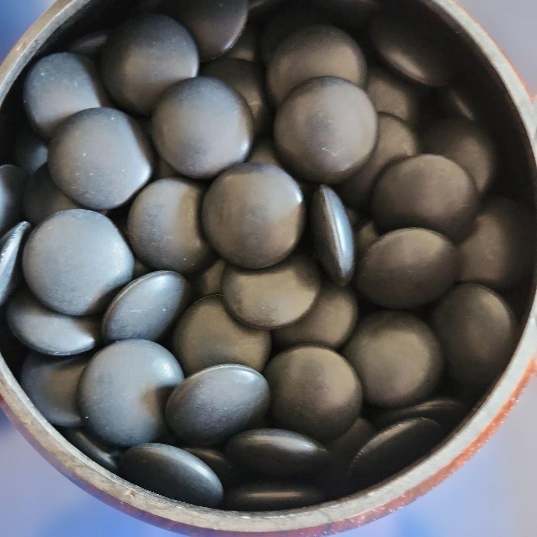 Japanese Go Stones White 181 Black 182 & Go Bowls for IGO Game Vintage Japan